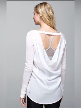 Lululemon Unity Pullover open back sweater Tencel